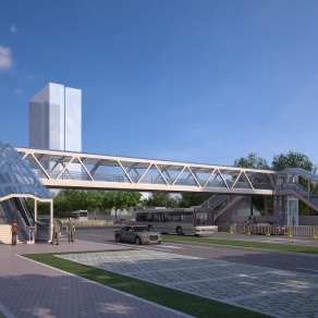 现代人行天桥3D模型下载